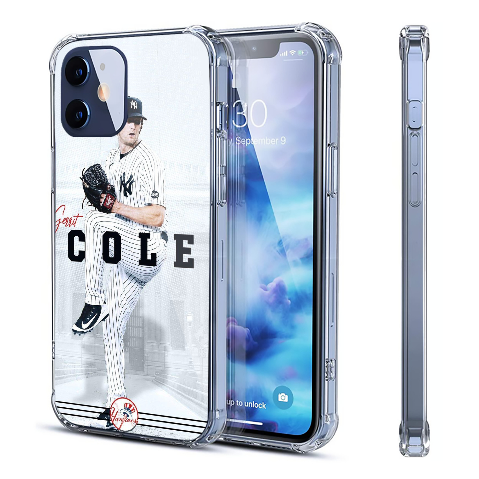 Gerrit Cole 24 Clear IPhone 12 Case – Soft TPU With UV Print – Enhanced Drop Protection, Precise Fit, Anti-Fingerprint, Customizable Design, Scratch-Resistant, Yellow-Resistant